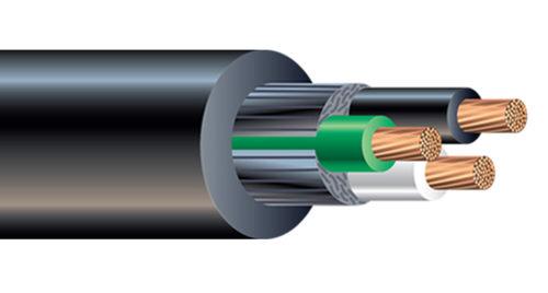 Southwire 12-65 CU 3/C Black/White/Green SJEOOW Seoprene Black 105C 300V Poly 250FT