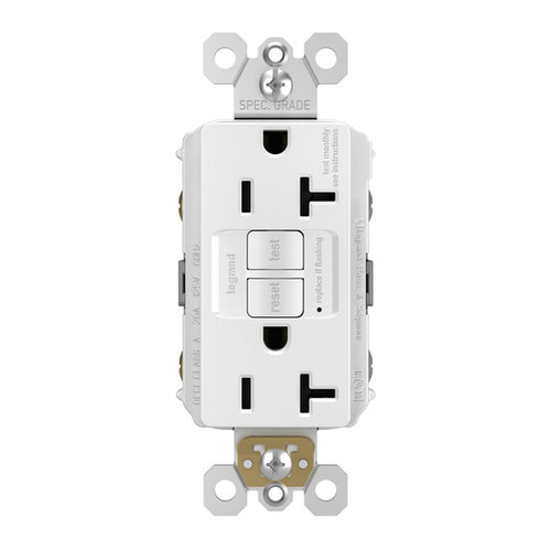 Pass & Seymour Radiant® 20A Duplex Self-Test GFCI Receptacles with SafeLock® Protection